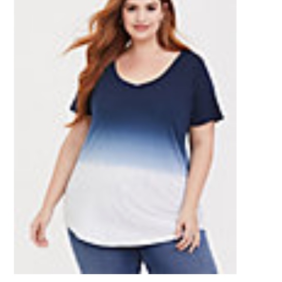 torrid Tops - Premium Navy Ombre Classic Fit Tee